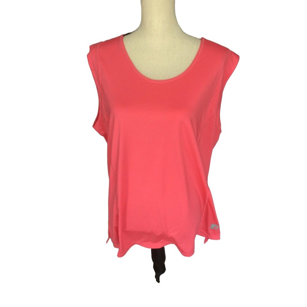 Live Life Large Sleeveless Pink Tank Top Vented sides* Plus Size 3X *Sissy*EUC